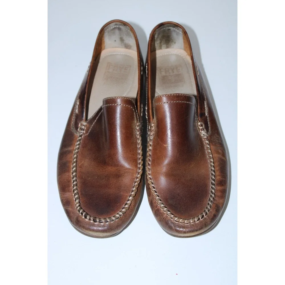 Frye Men's Size US 9.5 Brown Leather Lewis Venetian Loafers